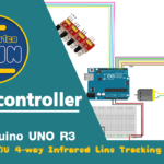 การใช้ Arduino UNO R3  รถตามเส้น ด้วย 4-way Infrared Line Tracking Module